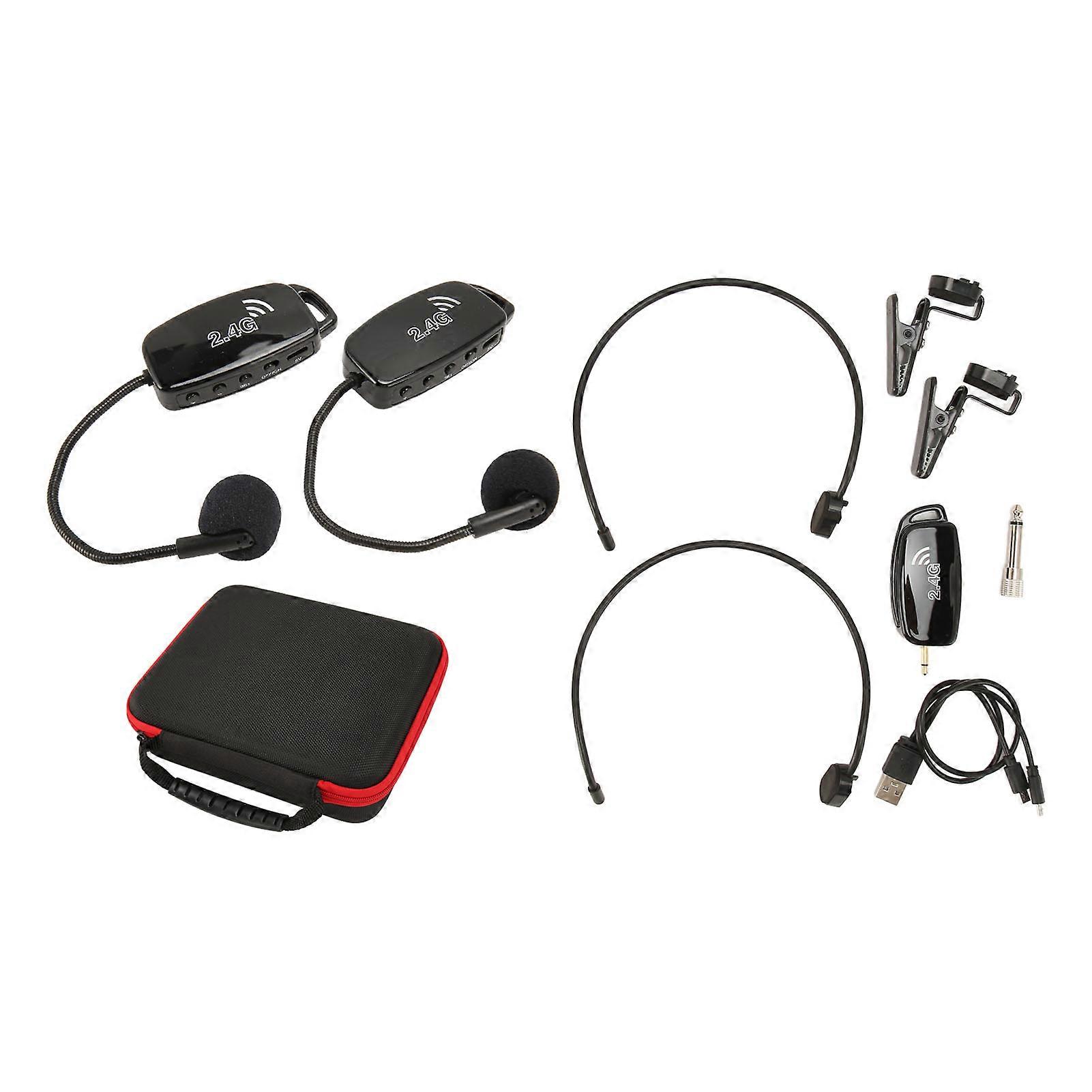 Wireless Saxophone Microphone System Professional Plug and Play 1 Tows 2 2.4G Clip On Instrument Microphone for Stage Performance