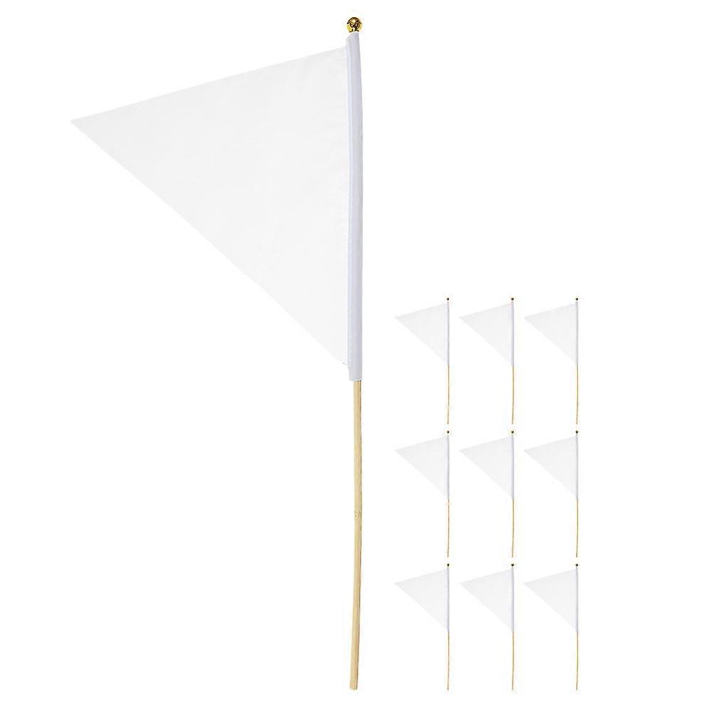 10Pcs Marking Flags Garden Triangular Flags Irrigation Flags for Landscaping Marker Flags
