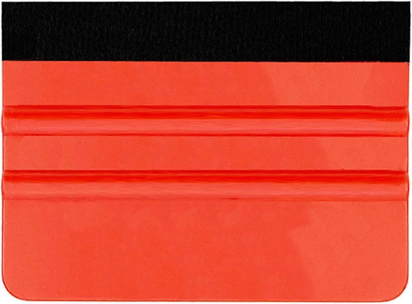 Plastic Felt Edge Squeegee,10x7cm, Vinyl Applicator Wallpaper Smoother Window,1PcsBlue