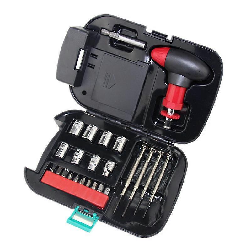 Set scule, ABS/Otel carbon, Negru/Rosu