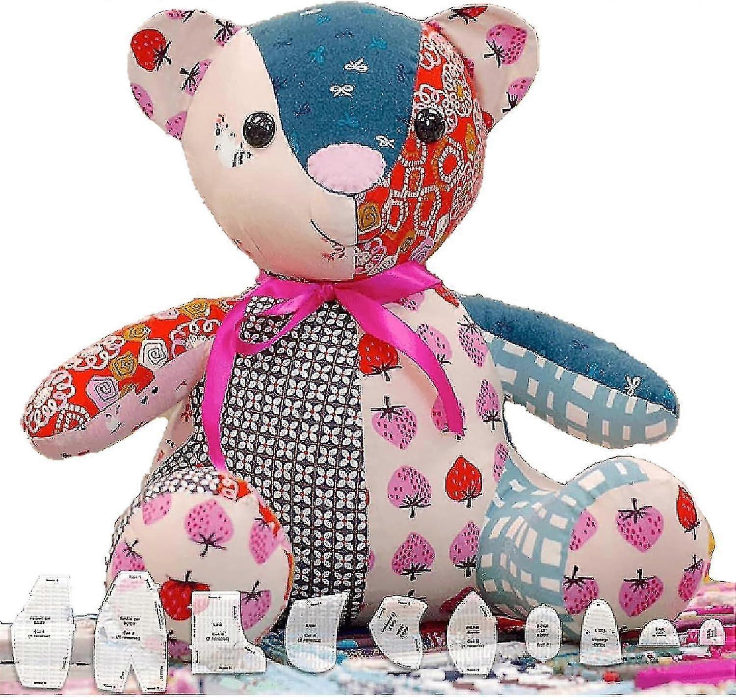 Memory Bear Template Ruler Set With Instructions -10 Pcs Memory Bear Sewing Patterns Template