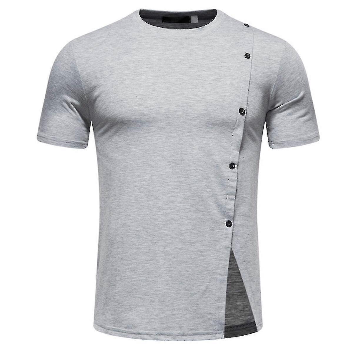 Mens Personalized Side Button T-shirt