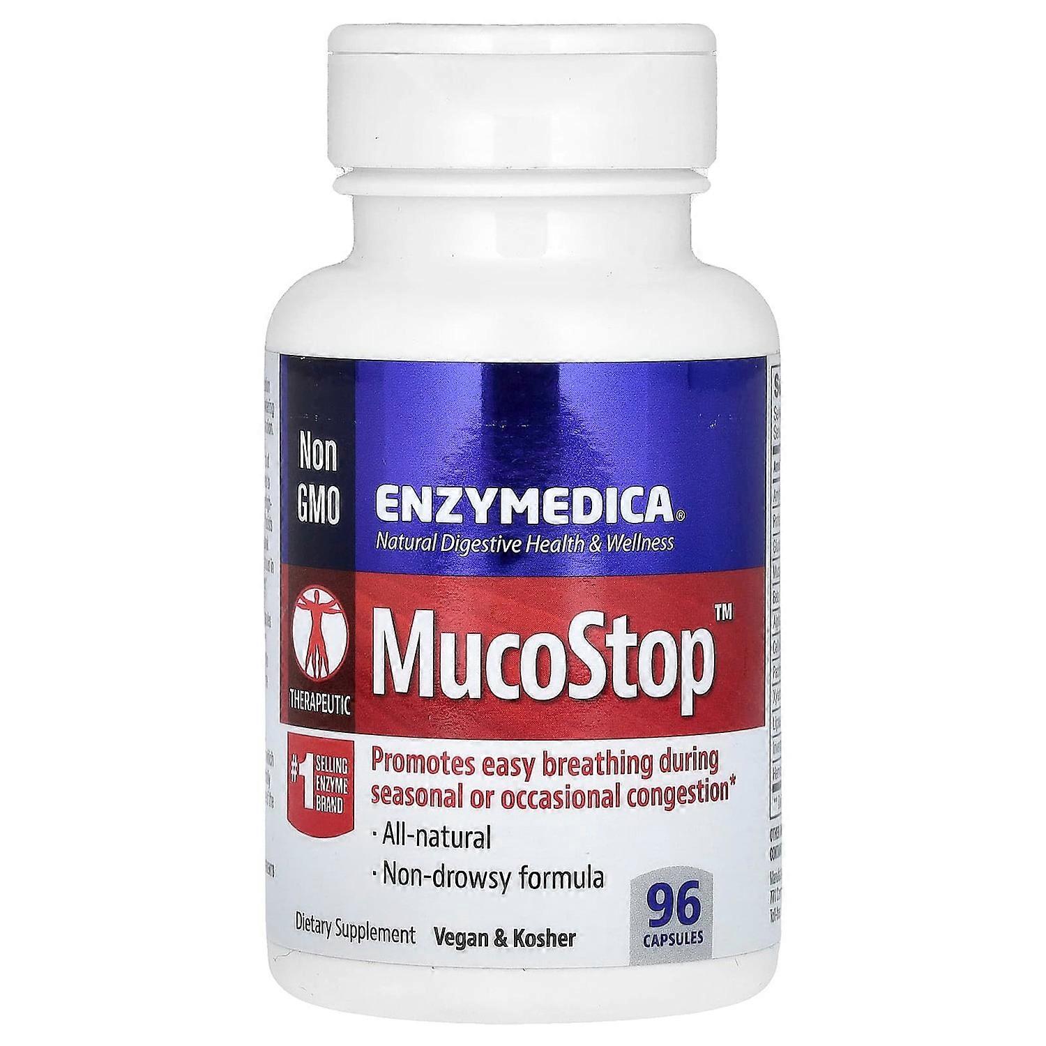 Enzymedica, MucoStop, 96 Capsules