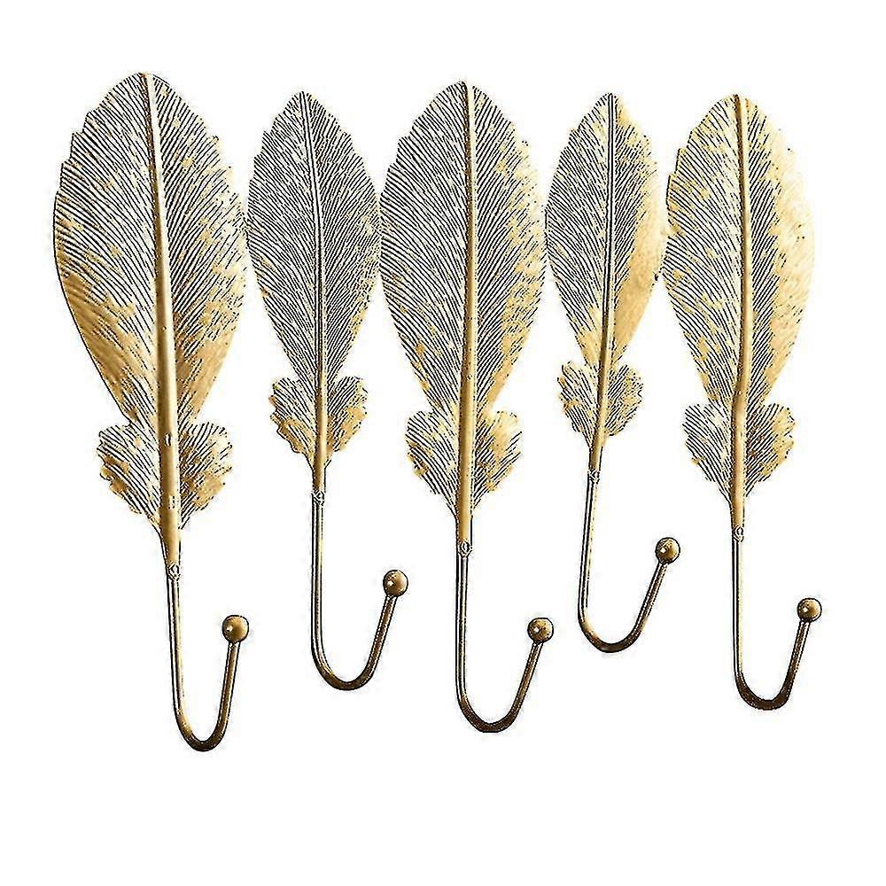 2024 Leaves Hooks Holder Metal Hooks Golden Leaf Hooks Compatible With Hanging Gift S