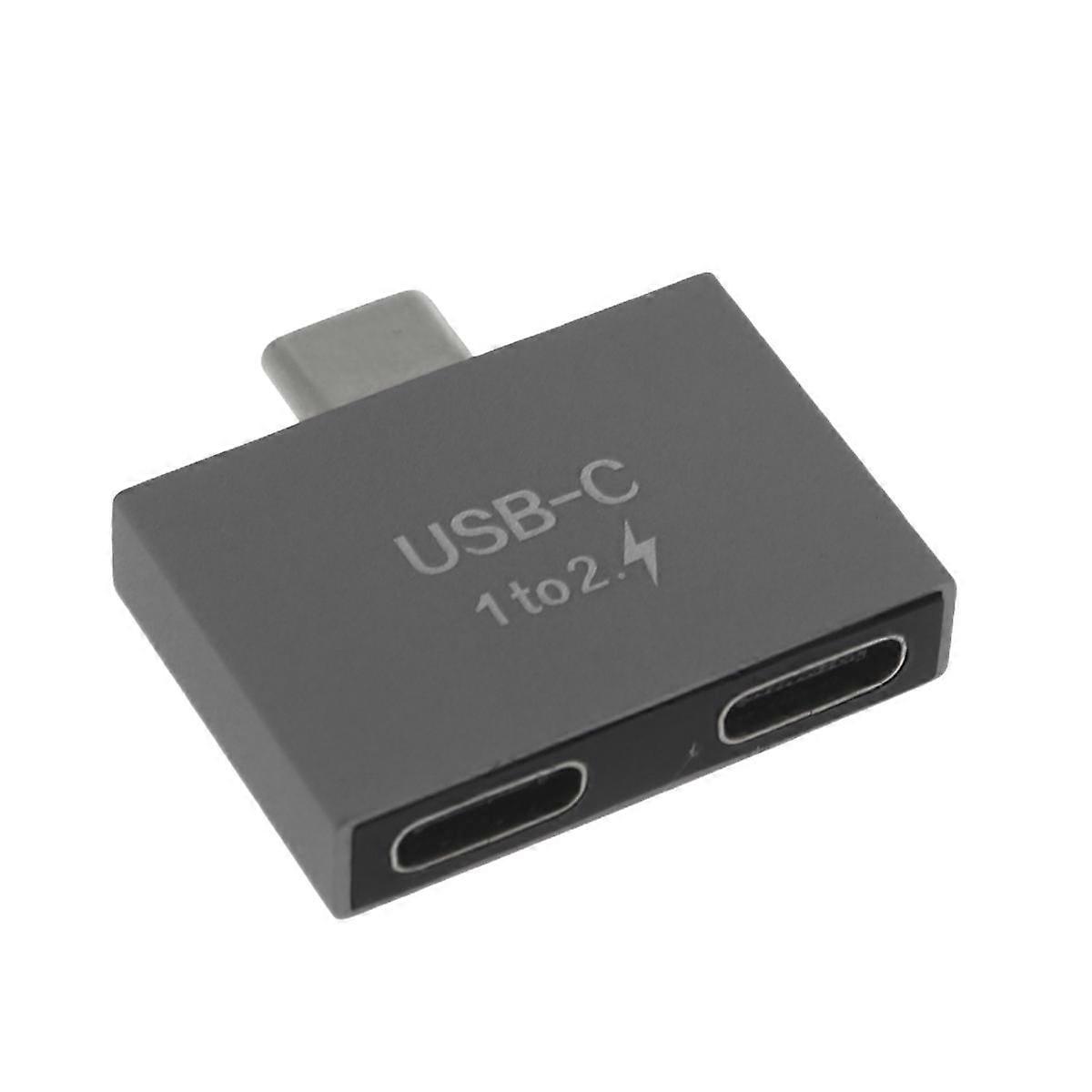 Adaptér/rozbočovač USB C samec na duálny USB C samica pre rozbočovač/konektor, predlžovací konektor pre nabíjačku USB C pre PC