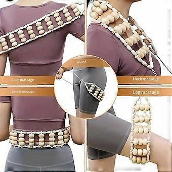 Rope Back Massager - 47.2 Inches Massager Tool for Back, Neck, Legs, Waist, Wooden Massage Roller