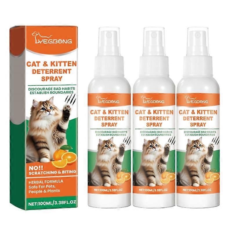 3x תרסיס הרתעת חתולים שריטות טבעי חתולים תרסיס נגד שריטות ללא גירוי ניחוח כתום מגיני ריהוט ספה