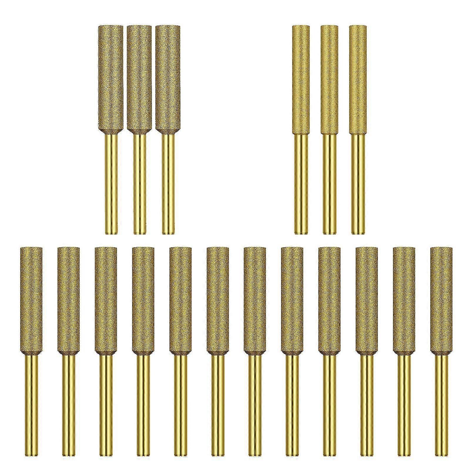 18 Pcs 5/32''-7/32'' Chainsaw Ener Burr St Round File 1/8" Shank Tool Tool