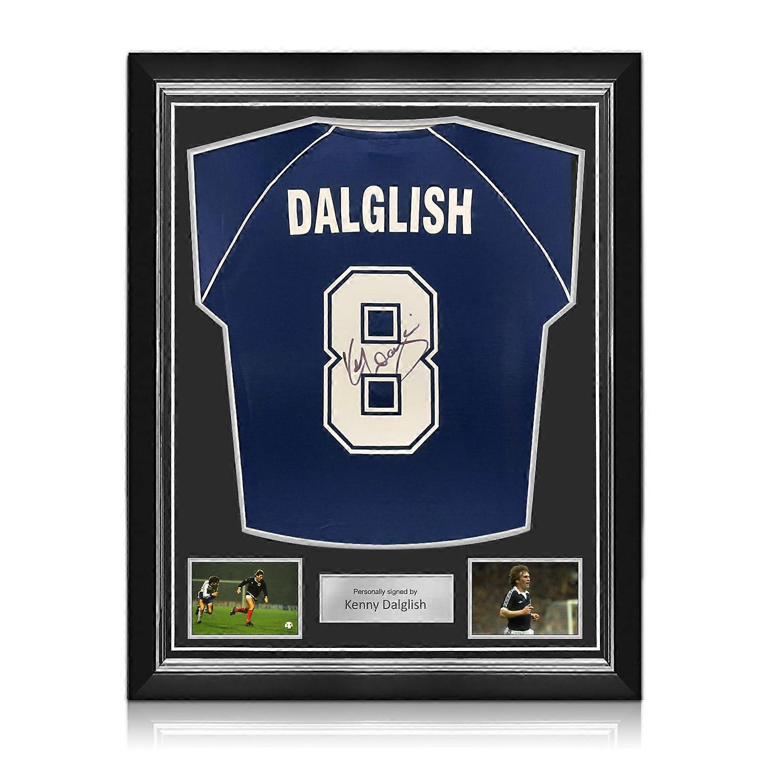Kenny Dalglish podepsal smlouvu na fotbalový dres Skotska 1982. Špičkový rám