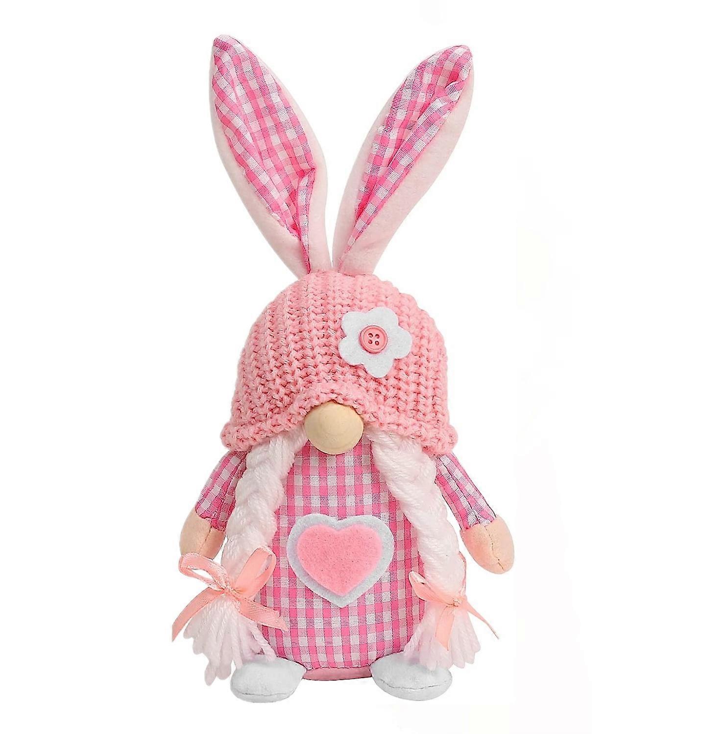 ZK-Easter Gnome Decorations, 1 Pack Plush Easter Bunny Crafts