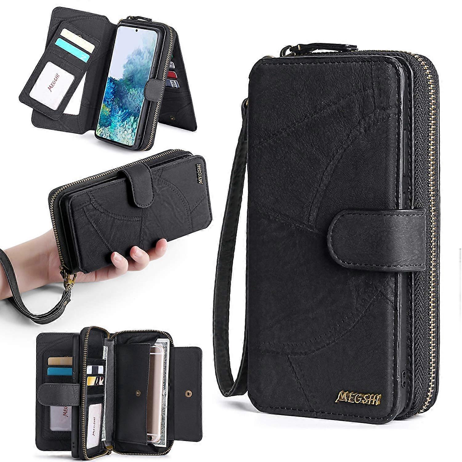 Magnetic Leather Wallet Case Multifunction Phone Protective Case For iPhone
