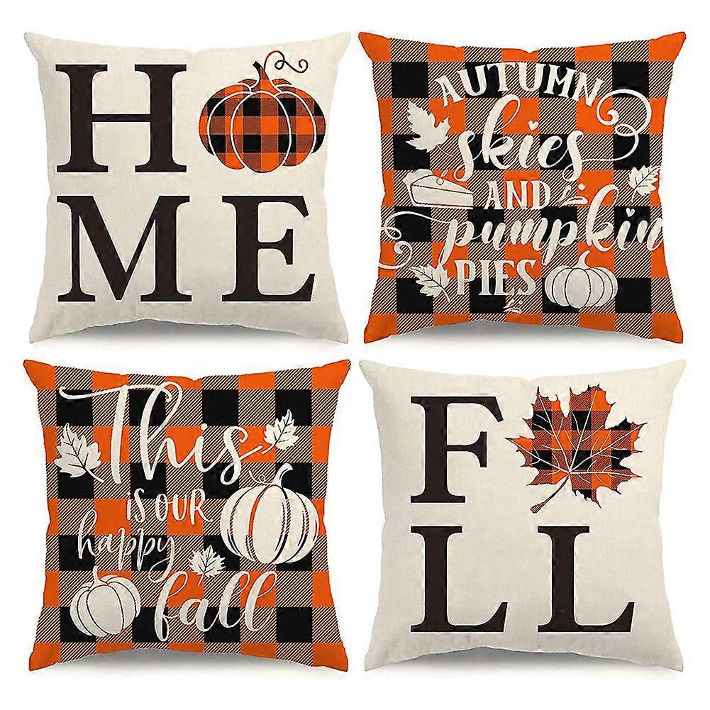Fall Pillow Covers 18X18 Fall Decorations Farmhouse Throw Pillow Covers Home Decor Fall Pillow Case
