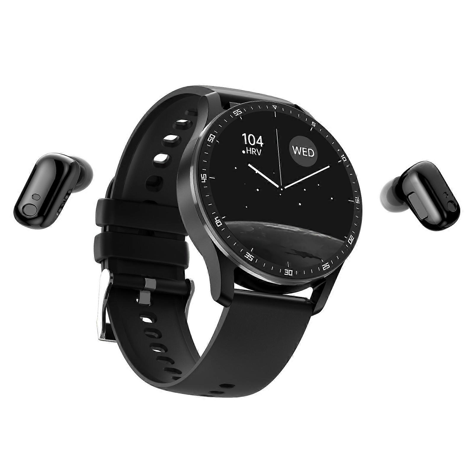 Sports Smartwatch With Wireless Earphones 2 IN 1 Alloy 1.32inch IPS Screen-Screen IP67 Multi Sport Mode Works With IOS & Android