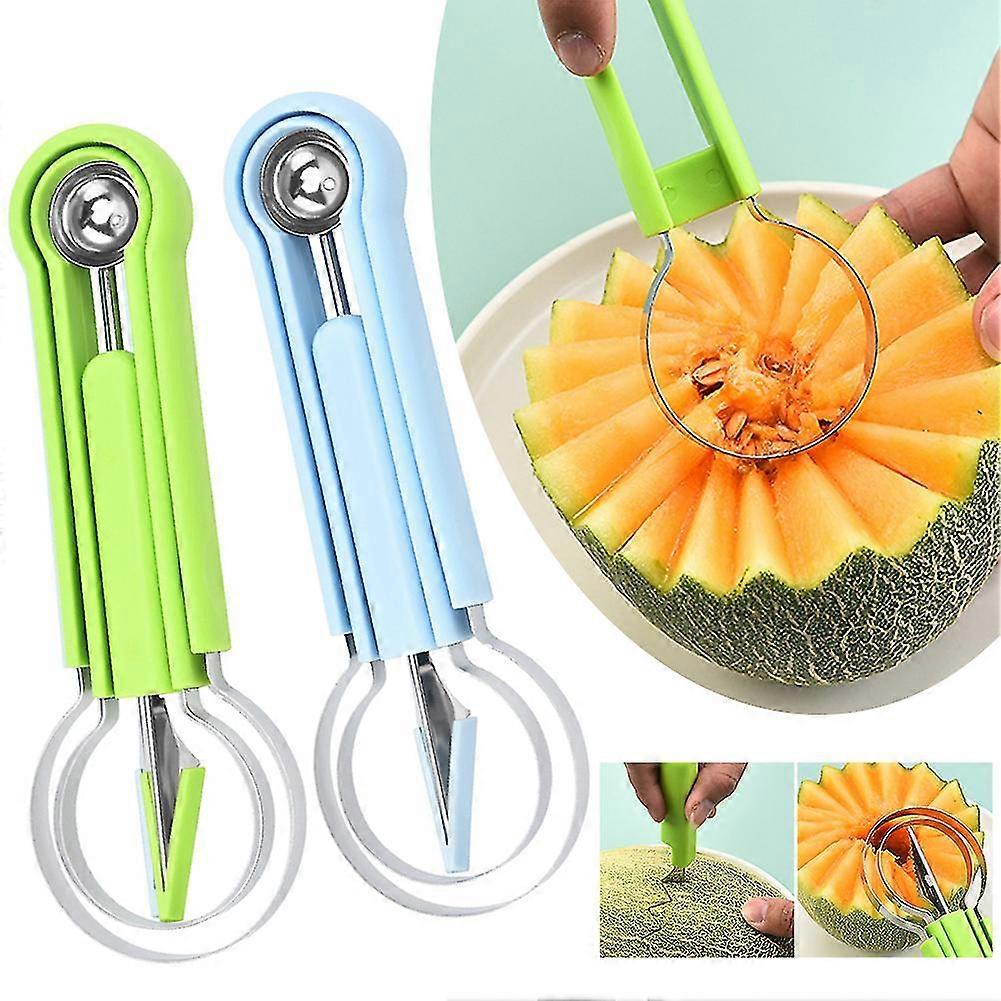 3 in 1 Fruit Baller Scooper Set Ergonomic Non-Slip Handles Corer for Fruits Vegetables