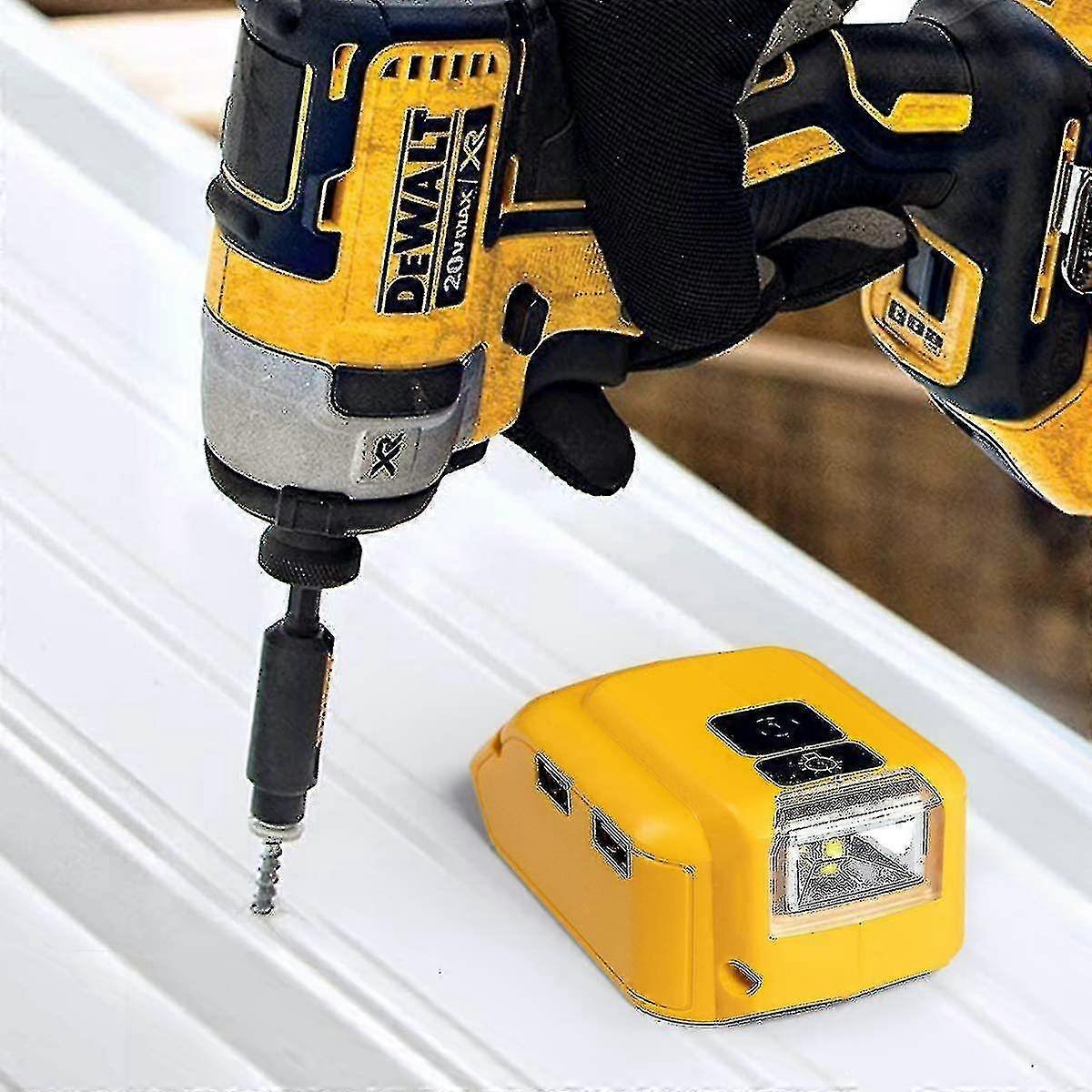 Dcb090 A901 για dewalt 14.4v/18v/20v φορητός προσαρμοστής μπαταριών λιθίου οδηγημένος οδηγημένος φως ρυμούκισης έκτακτης ανάγκης με την παραγωγή μετατροπής USB Dc/12v