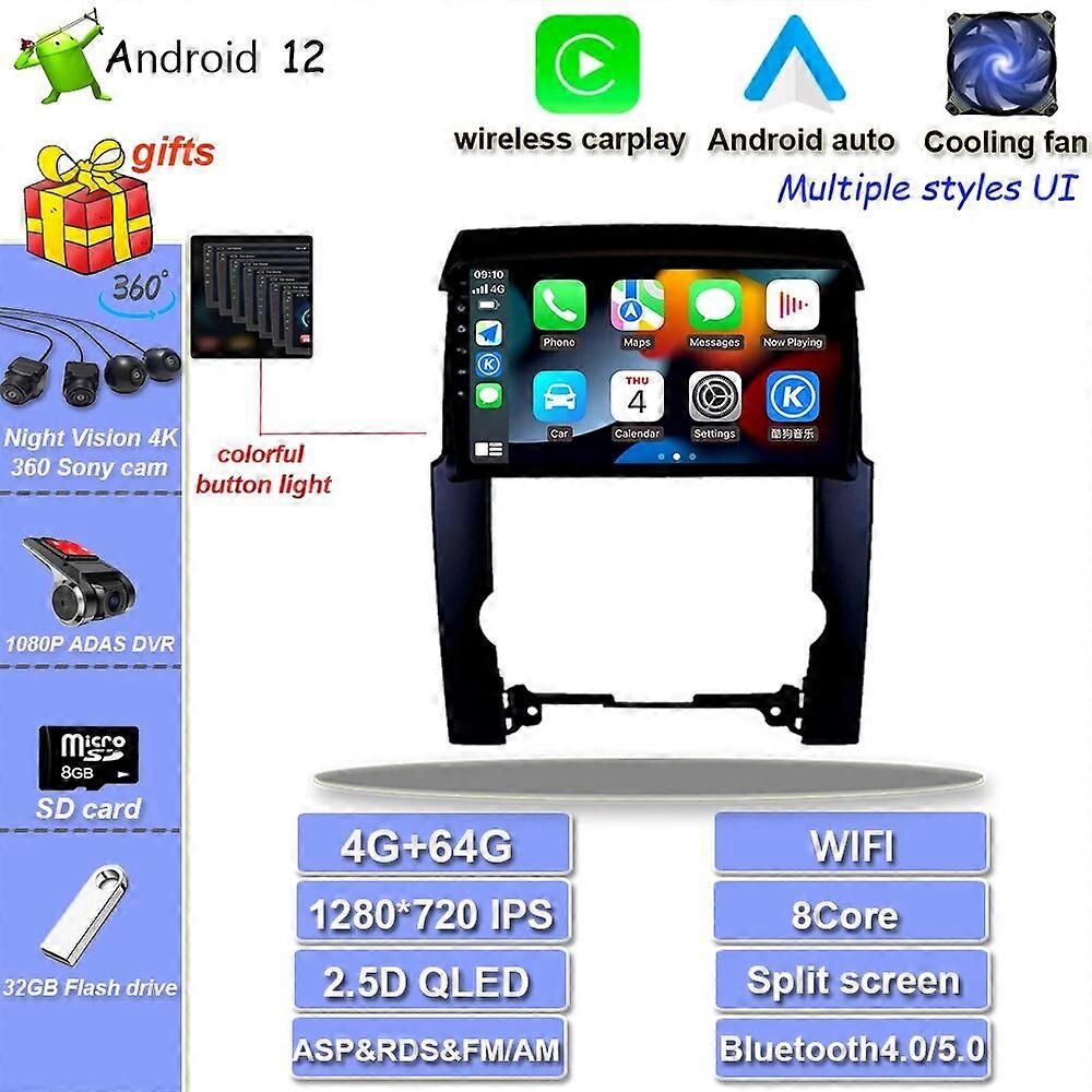 DSP IPS Android 12 8+128G For Kia Sorento 2 XM 2009 - 2012 Car DVD GPS Navigation Multimedia Player Deckless Car Stereo WIFI