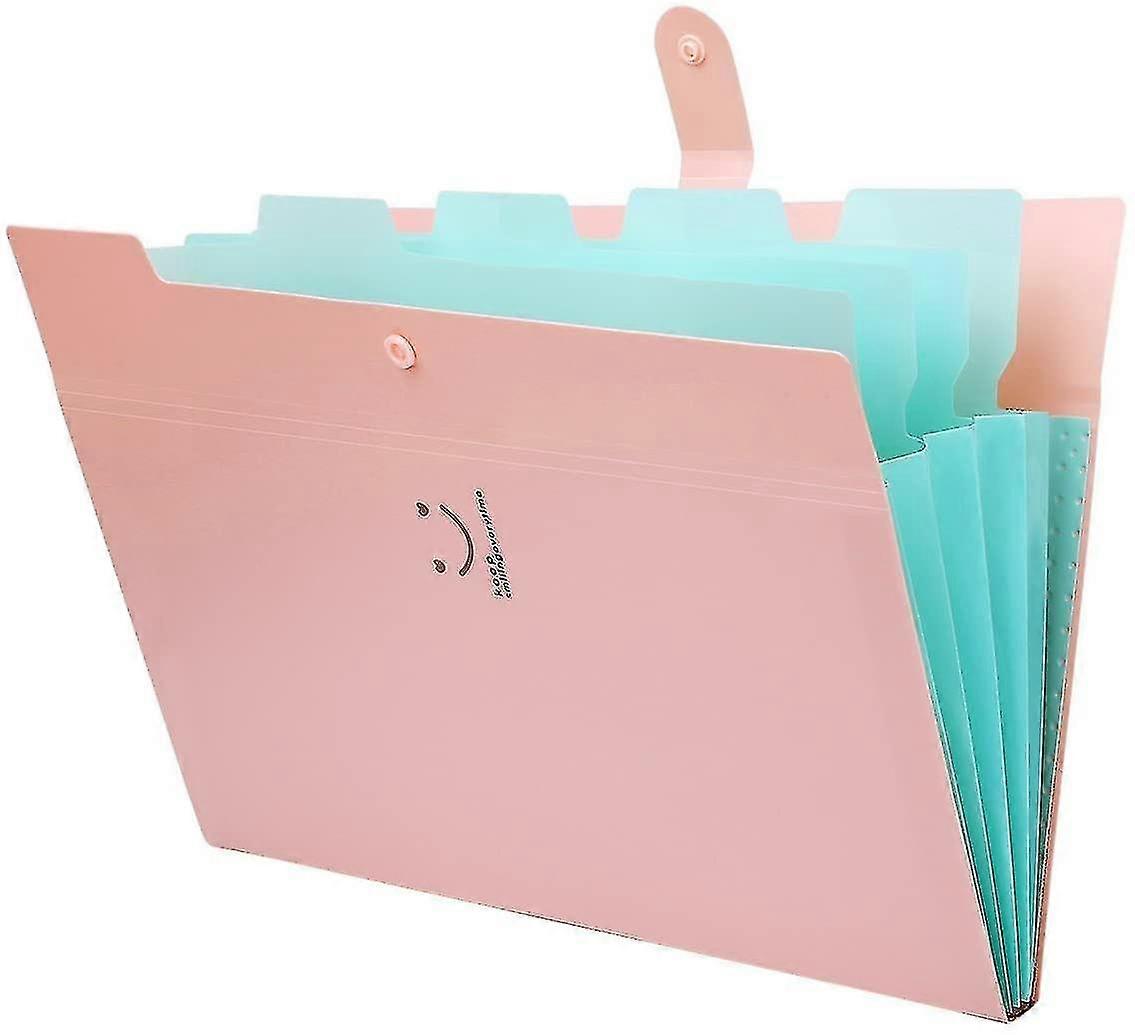 Expandable Portable Document Folder, A4 Document Folder, A4 Folder, 5 Compartments Handheld Folder