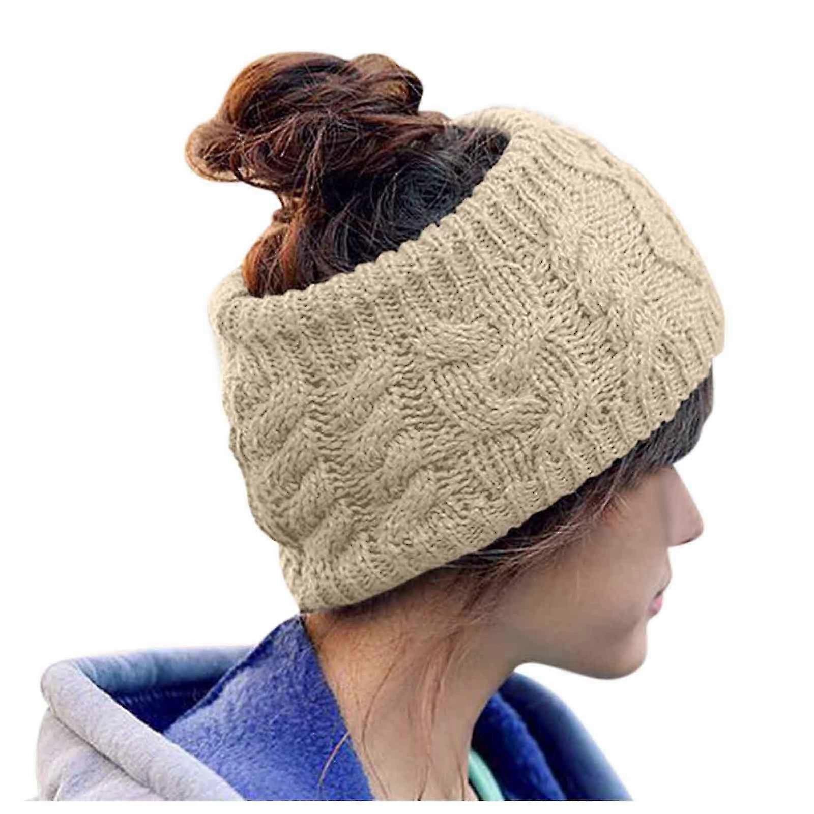 Damen Twisted Woolen Stirnband Mode Strickmütze Ski cap