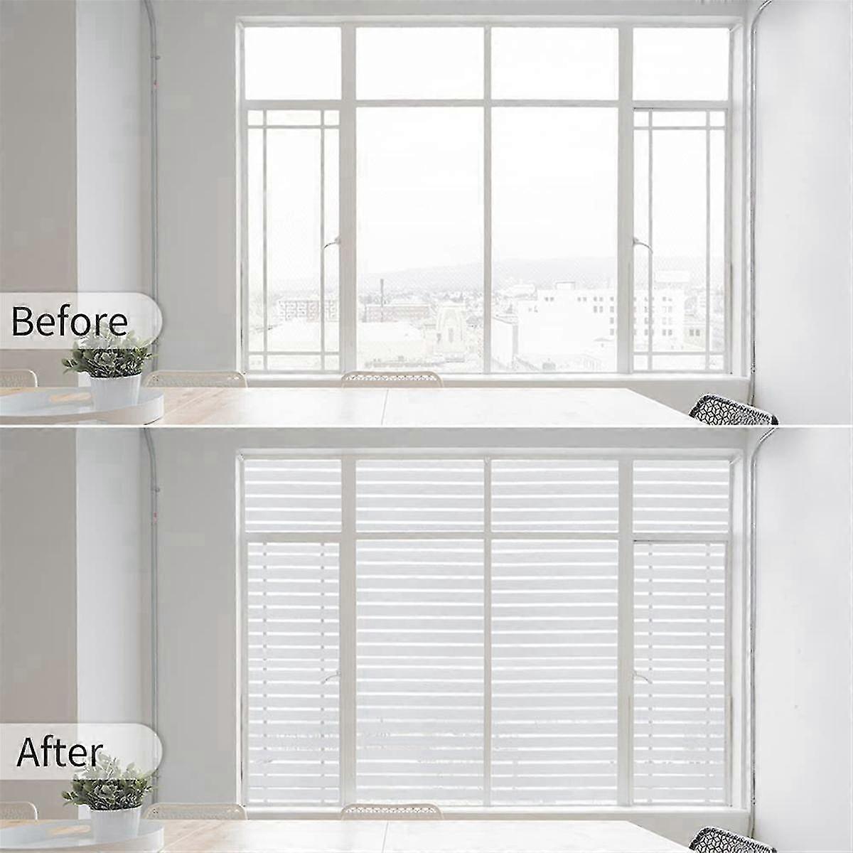 Window Film for Privacy Static Cling Decorative Frosted Film Non-Adhesive Window Sticker Glass Window Film Privacy 45cm
