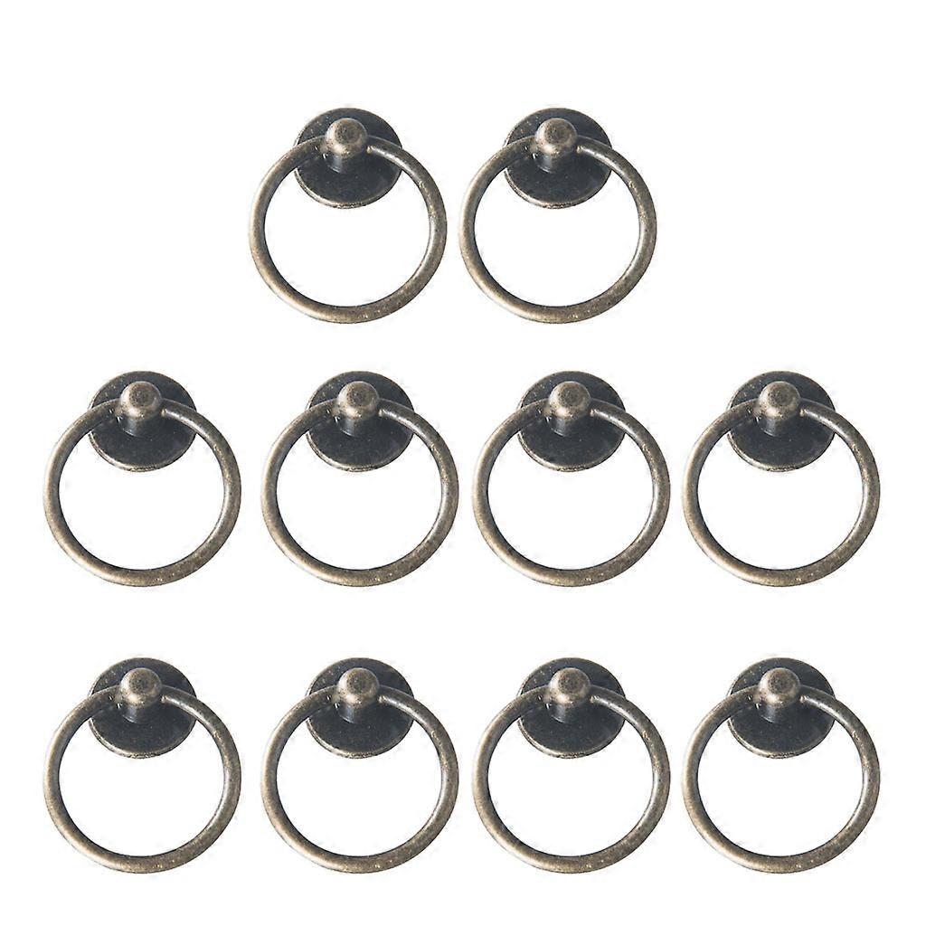 10 Pcs Cabinet Knob Cupboard Drawer Pull Handle Dresser Ring Pulls with Screws