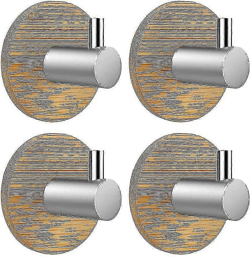 4 Pcs Adhesive Hook Wall Hook Self-adhesive Hook Bathroom Kitchen Office Door
