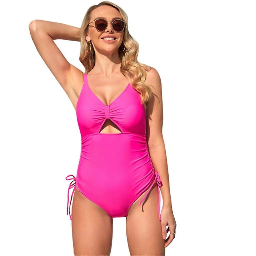 Maillot de bain à cordon de serrage pour femmes Maillot de bain une pièce Contrôle du ventre Découpage Maillot de bain