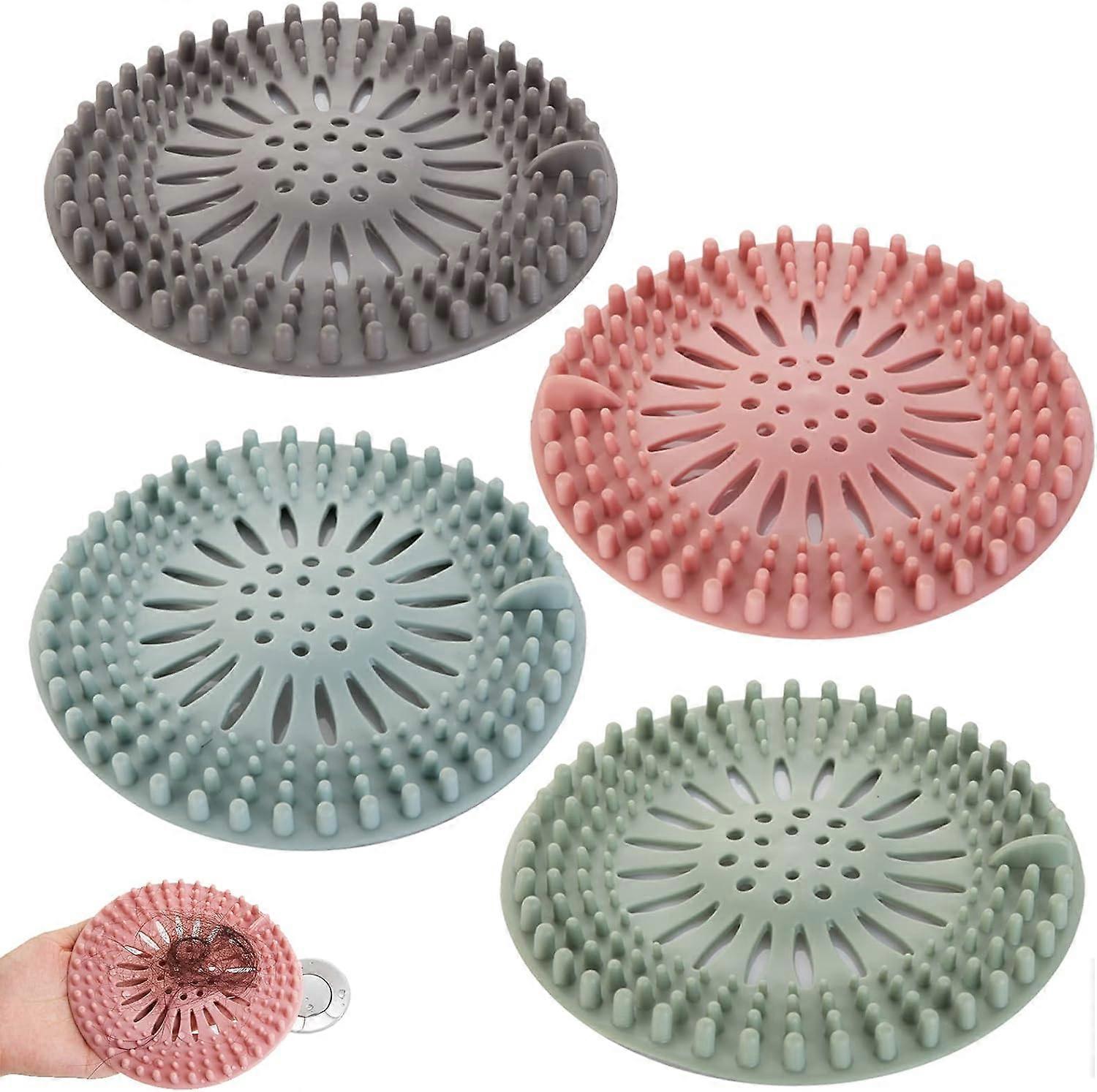 4pcs Silicone Hair Filter, Universal Drain Protector, Can be used