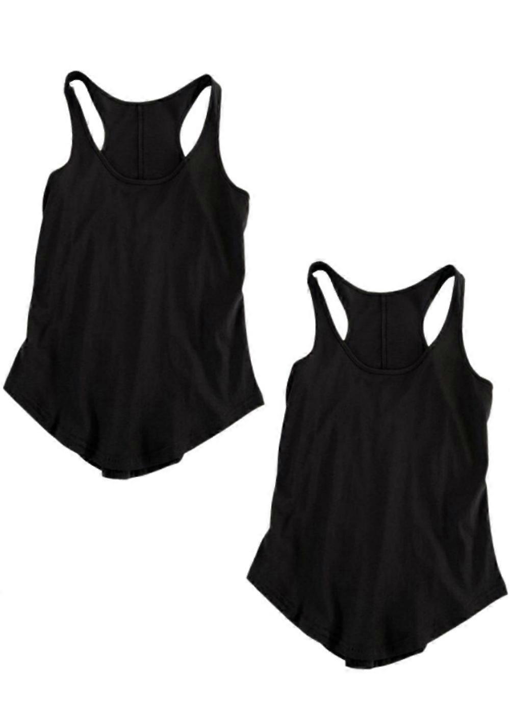 2PCS I-shaped vest--black