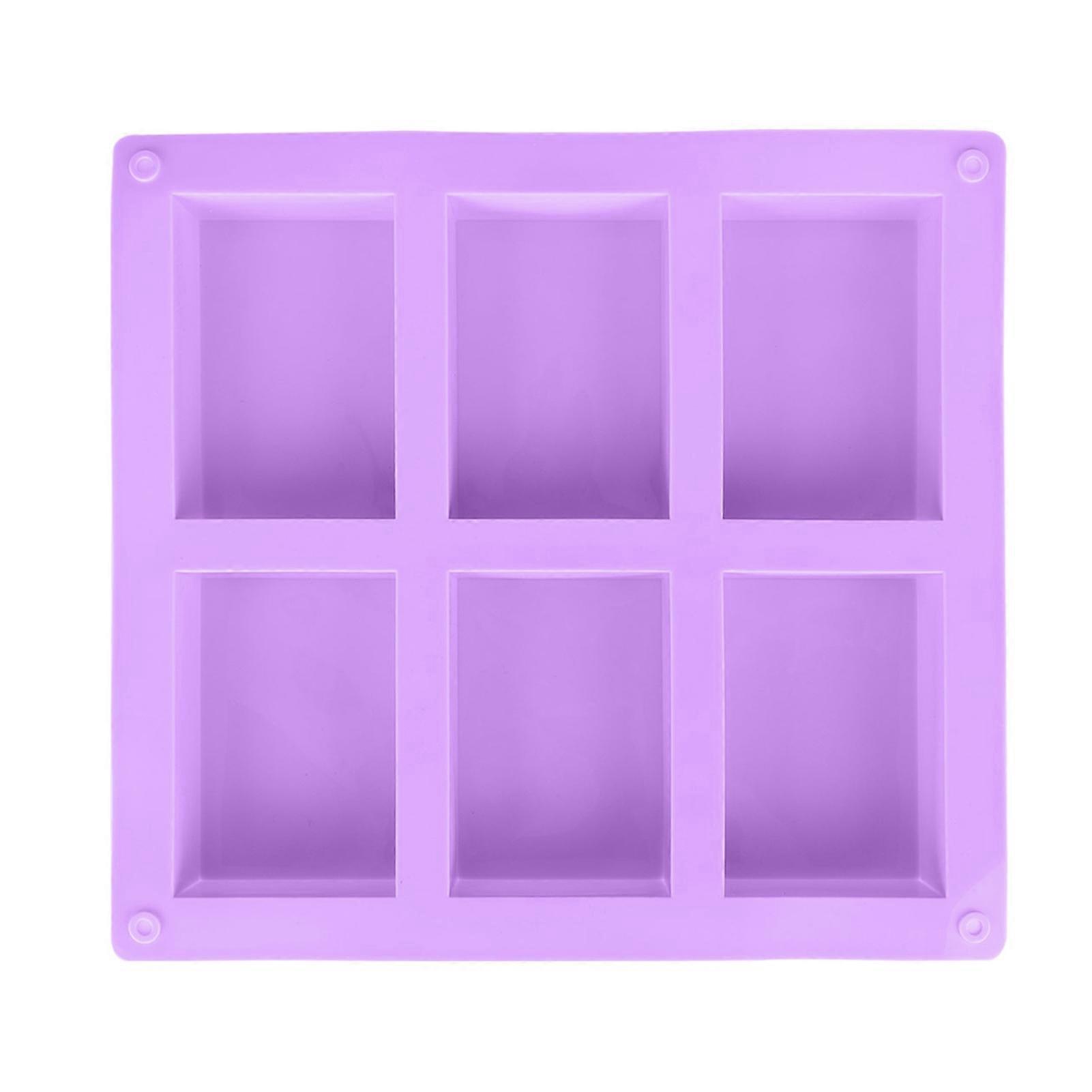 100ml Soap Mold Non-stick Easy to Release Silicone 6 Cavity Cell Cake Mold for Kitchen Kaesi