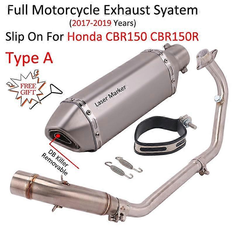 Motorcycle Full Exhaust System Escape Modified Front Middle Link Pipe DB Killer Muffler 51mm Slip On For Honda CBR150 CBR150 R