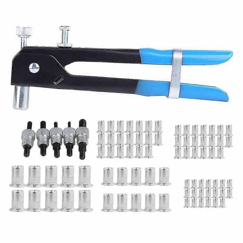 With M3-m8 Blind Rivet Nut Thread Insert, Manual Rivet Gun Tool Wrench Kit-n