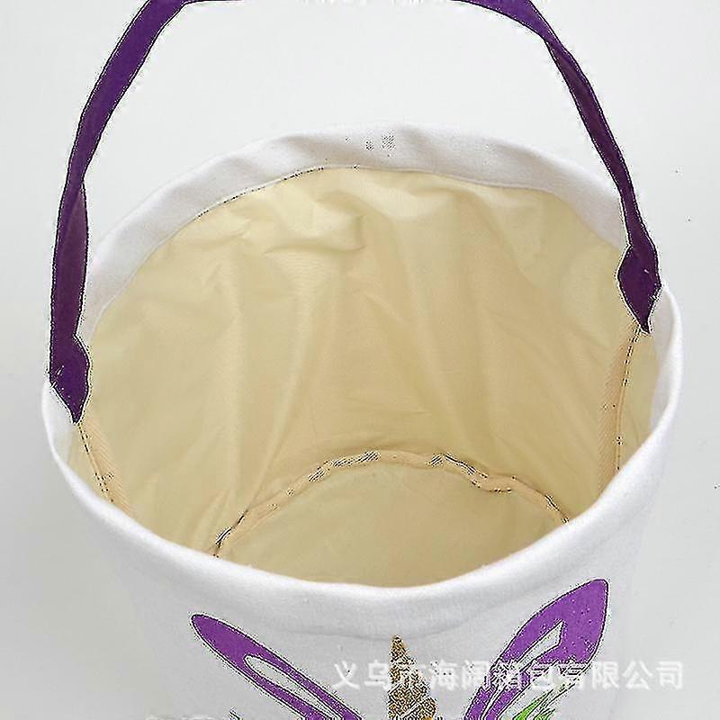 Easter Basket For Kids Easter Bunny Bag Easter Decorations (purple)