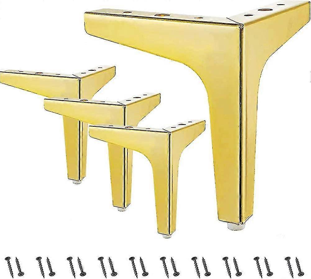 Xqday Triangular Furniture Legs 7" A Set Of 4 Modern Metal Diamond Triangular Furniture Feet Diy Gift