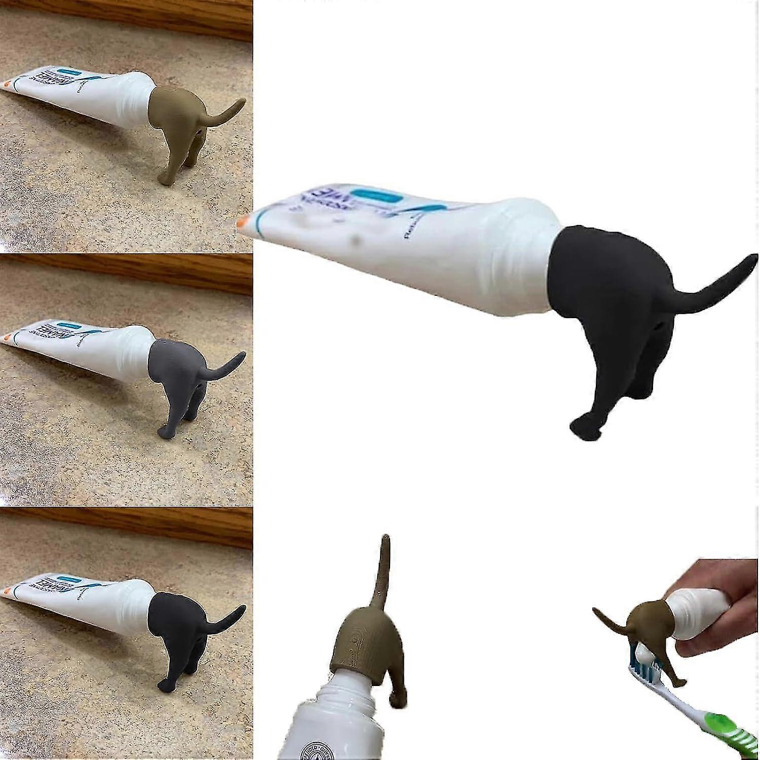 Pooping Dog Butt Toothpaste Topper, Dog Pooping Toothpaste Cap,funny Creative Toothpaste Topper, Toothpaste Squeezer, Toothpaste Cap Dispenser-sy