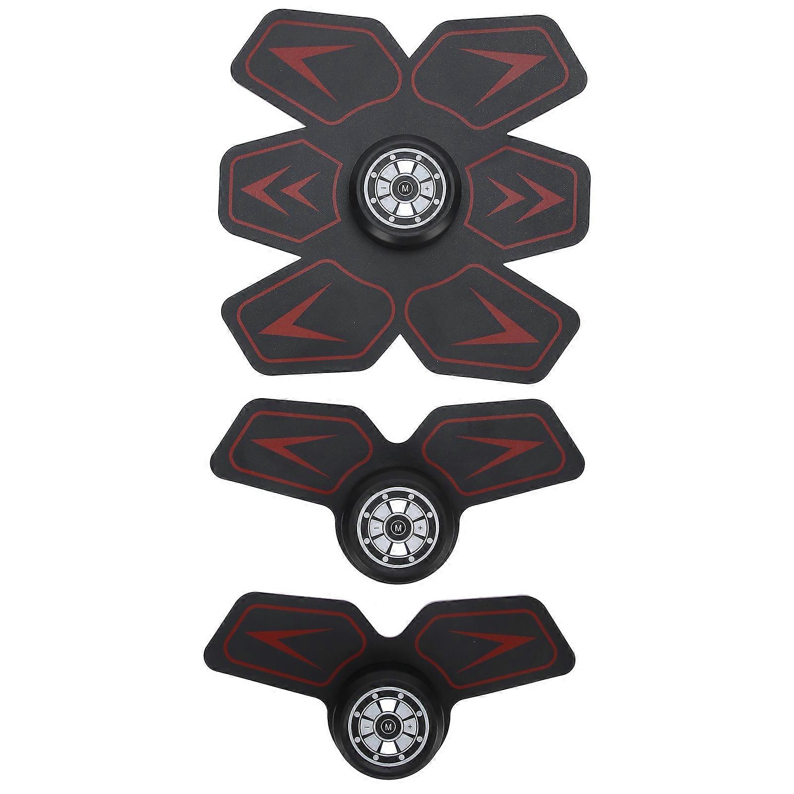 Voice Broadcast Abdominal Muscle Stimulator Patch EMS Smart Fitness Muscle Sticker AFS508ERed
