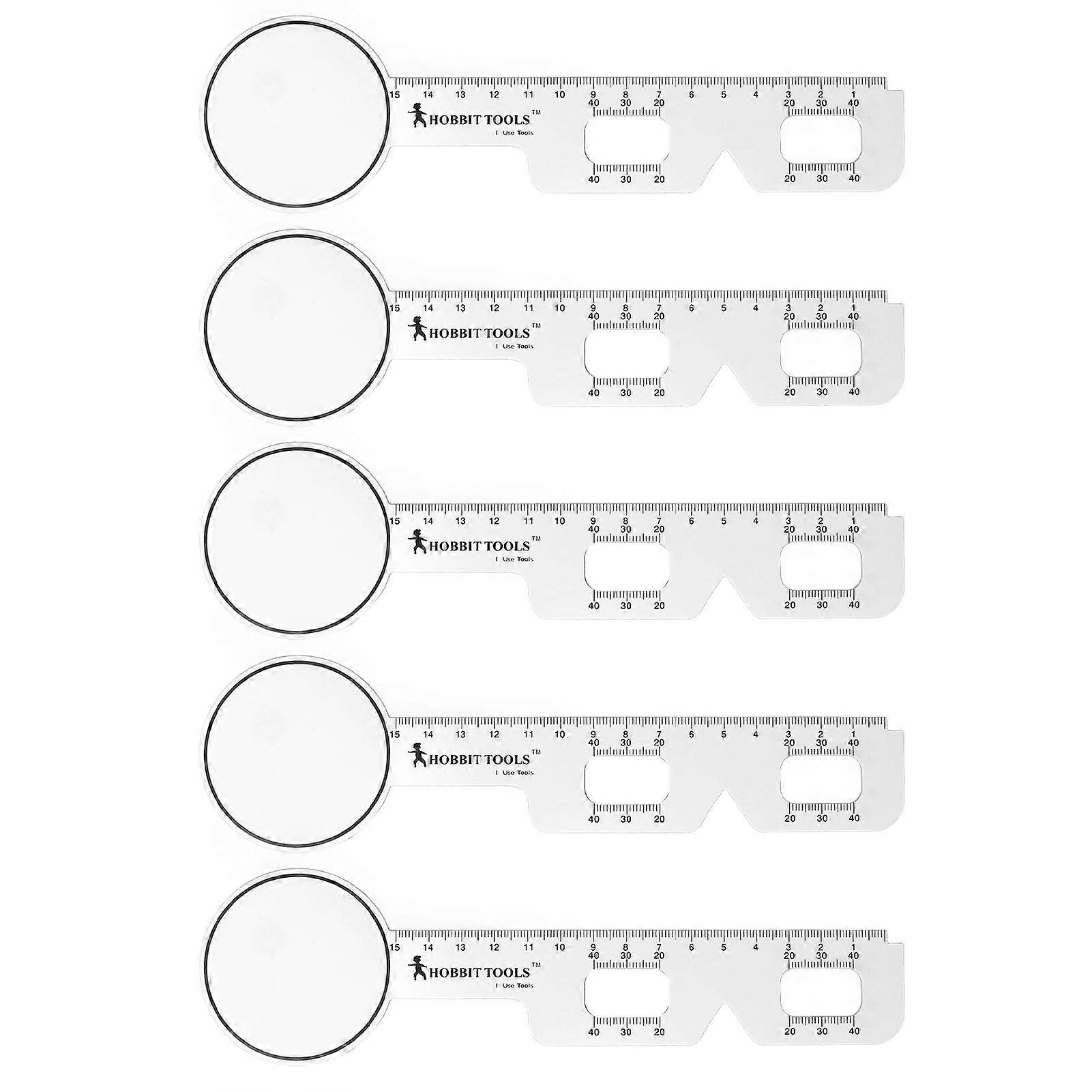 5Pcs PD Ruler Pupil Distance Meter Pupillometer Plastic PD Measurement Ruler for Eye