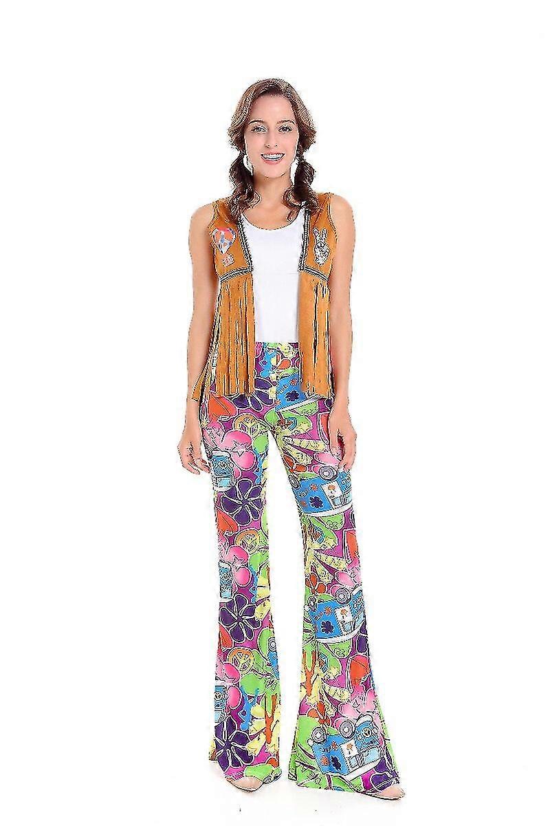 EVAGO Ladies Mens 60s 70s Retro Hippie Go Go Girl Disco Costume Fancy Dress  Hen Xmas Party Couple Costumes | Fruugo UK