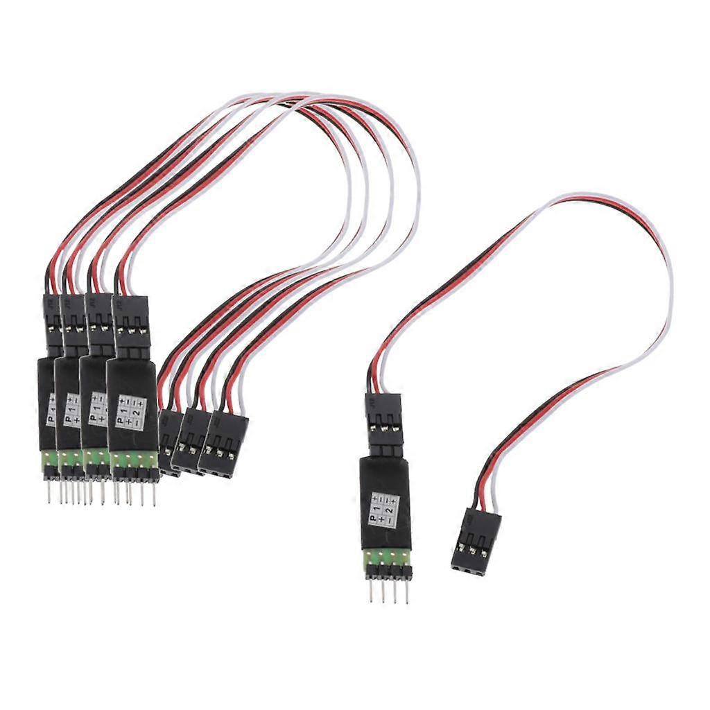 5pcs 3 Channels Control Switch Receiver Cord Model Car 2 Leds Lights