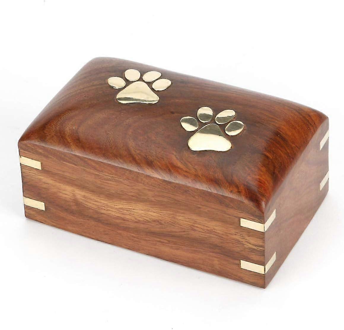 Hand Crafted Funeral Wooden Pet Cremation Urn for Ashes Elstree 5" Small