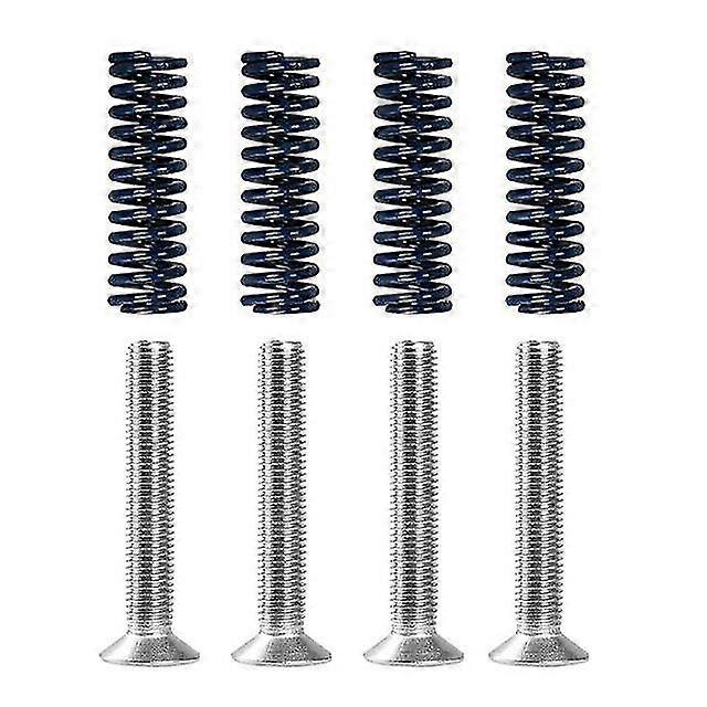 4set heatbed spring leveling kit adjustment nut+m4*40 screws diy leveling modules for cr-10 ender 3 mk3 hotbed