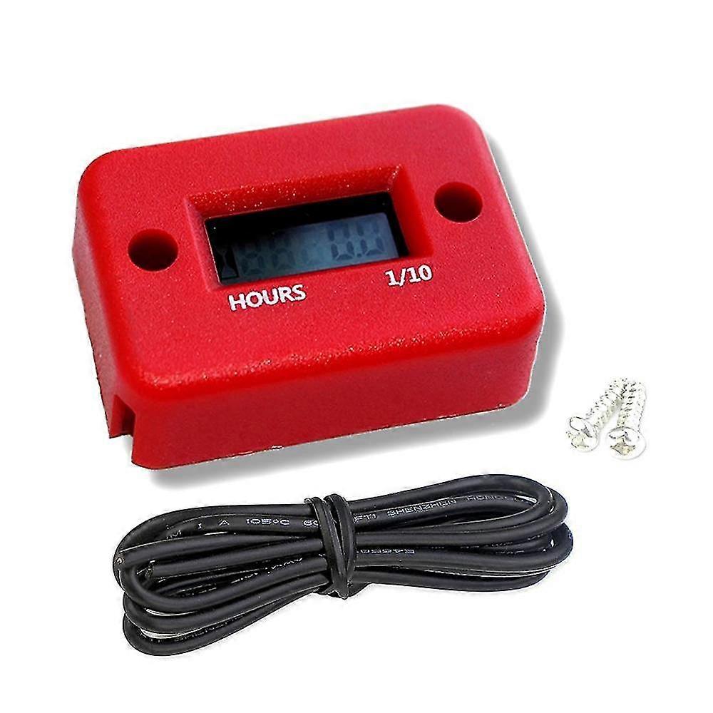 Waterproof Digital Hour Meter DisplayLCD Portable Engine Hour Meter for Motorcycle/Boat Engines Counter Hour Meter~26858
