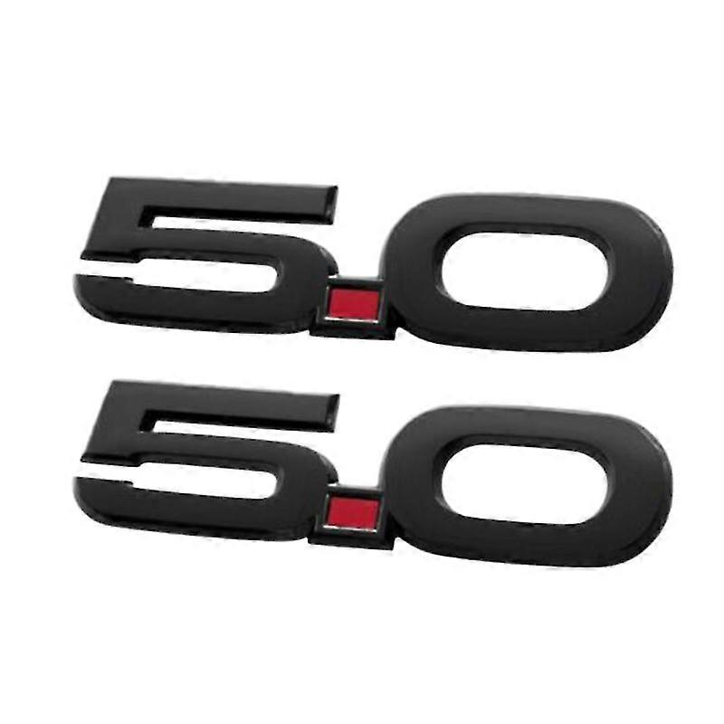 1 Pair For 2015-2020 Gt 5.0 Black 5.5 Inch Fender Side Emblems