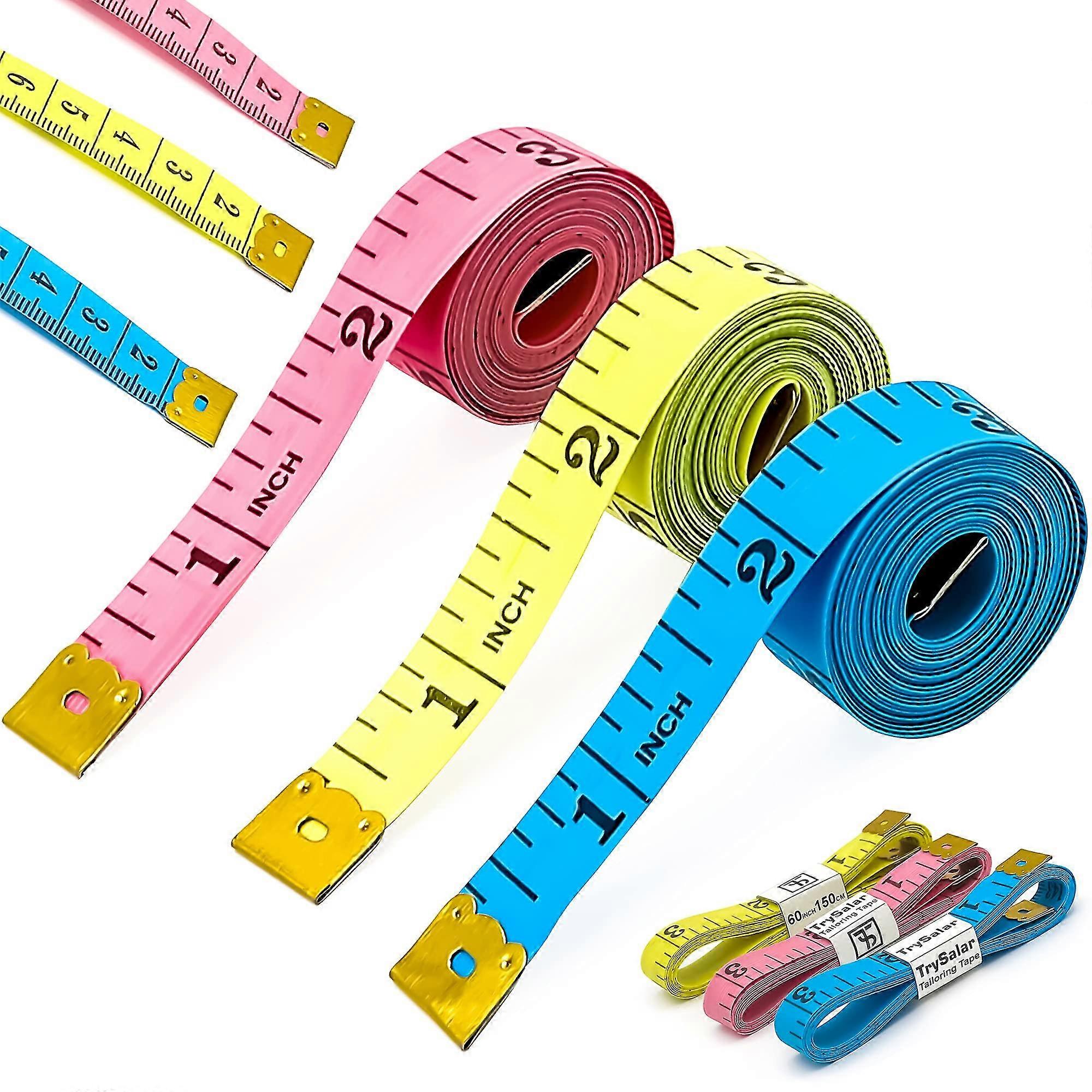 Dual Sided Body Measuring Tape Measure For Body 3 Pack Double Scale Measurement Tape For Sewing Cloth Tailor 60 Inch/ 150 Cm