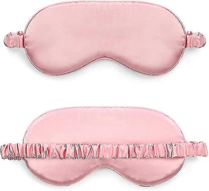 Sleep Eye Mask With Elastic Strap Headband, Lightweight Comfortable Soft Silk