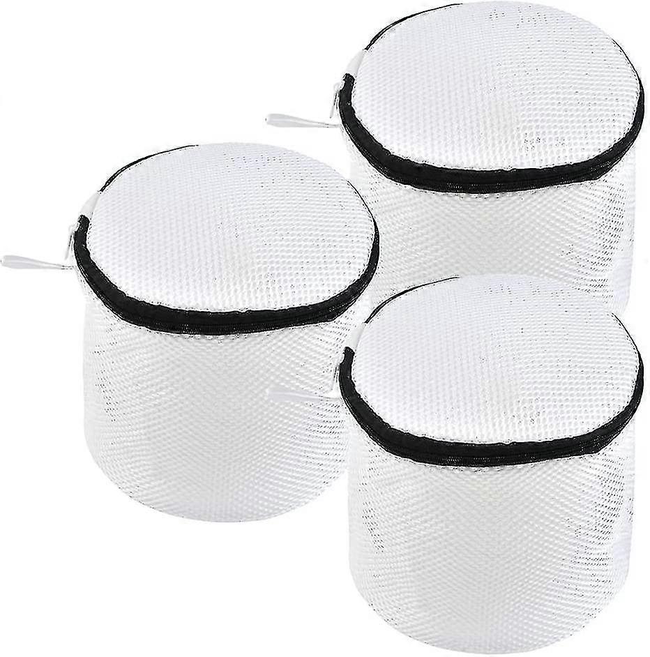 3 stk. BH-vaskeposer. Vaskemaskinevaskeposer. Netvaskeposer med cylindriske lynlåse.