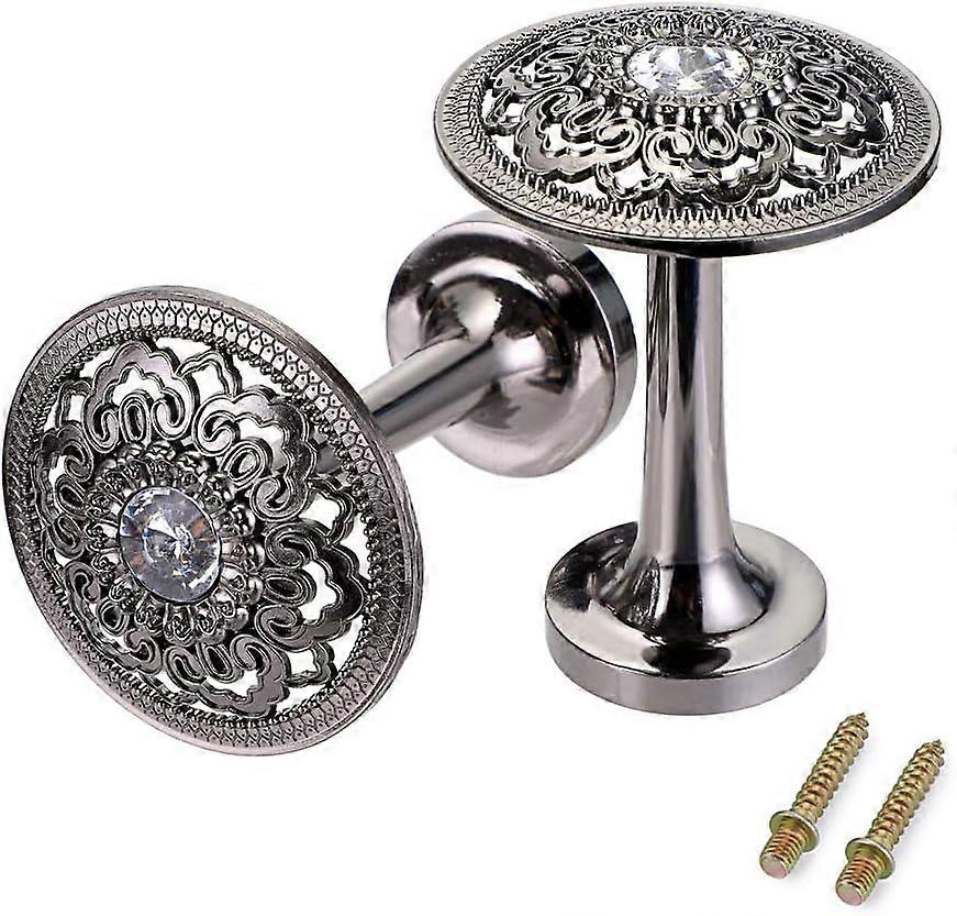 中空パターンの装飾カーテンホルダーのペア - 金属中空彫刻デザインカーテンカーテンカーテンカーテンフックタイバックホールドバック、ホームハウスデコレーション