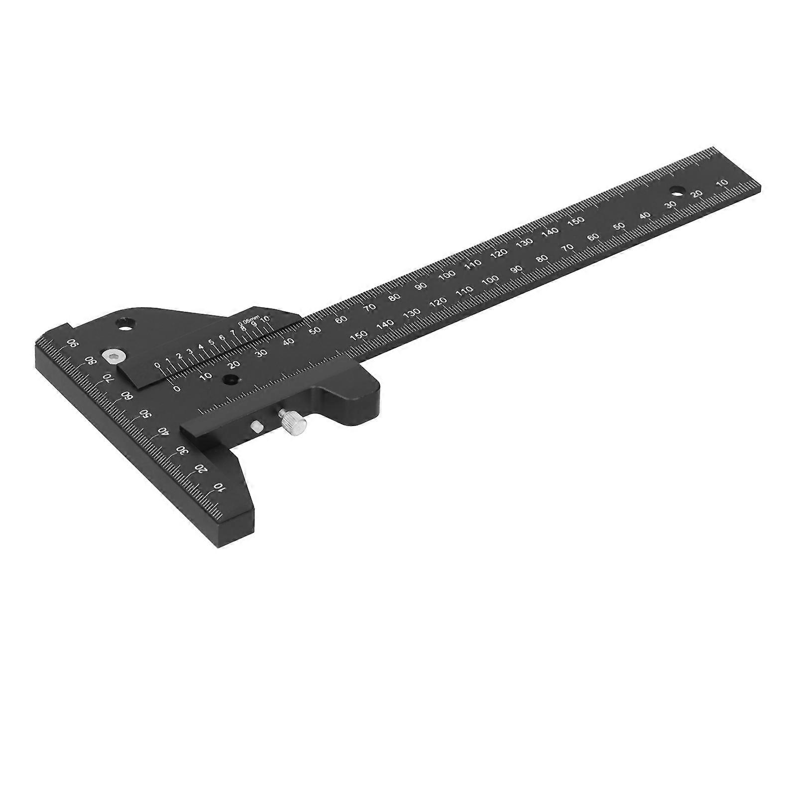 Woodworking T-Type Scriber Aluminum Alloy Measuring Marking Gauge Tool for Carpentry Scribing Ruler