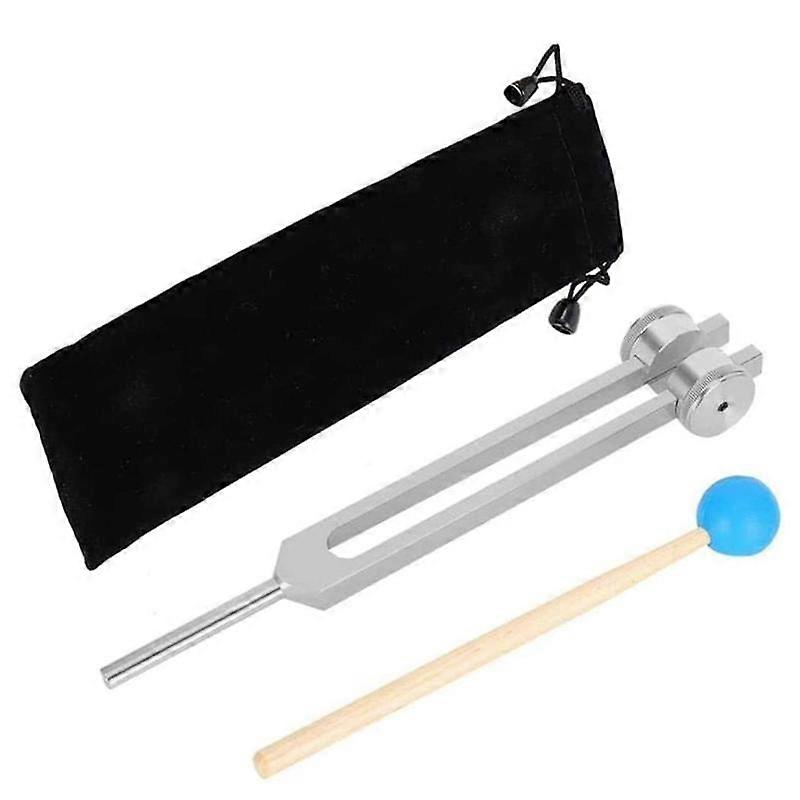 Aluminum Alloy Tuning Forks,111Hz Tuning Fork with Hammers for Nervous System Testing Sound Healing Therapy,Silver