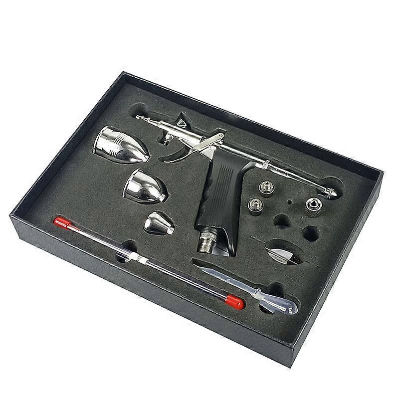 Airbrush Kit Multi-Purpose Gravity Airbrush System Set 0.3mm 0.5mm 0.8mm Cup Kit