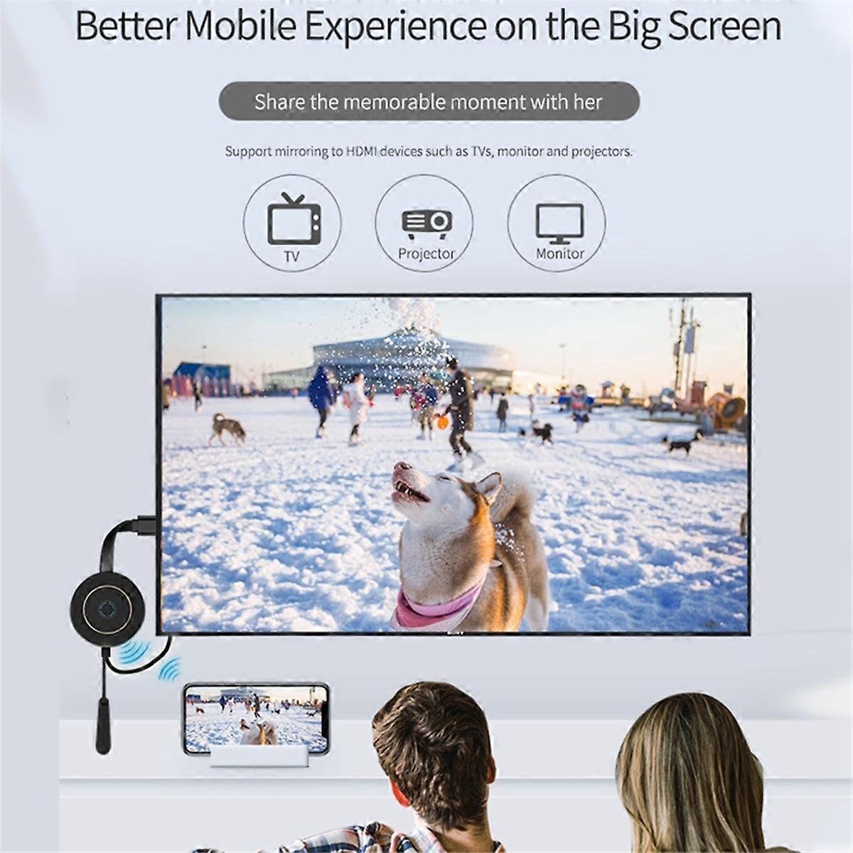 G10 4K 2.4G Dual-Band HD Wireless Pushbay -Compatible Simulcast WiFi Display TV Projector